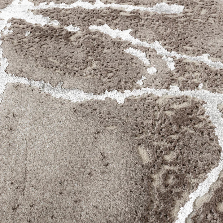 Marmara carpet, dense texture, refined finish, Beige Brown