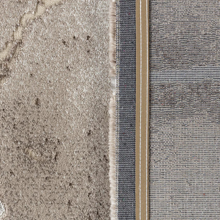 Marmara carpet, dense texture, refined finish, Beige Brown