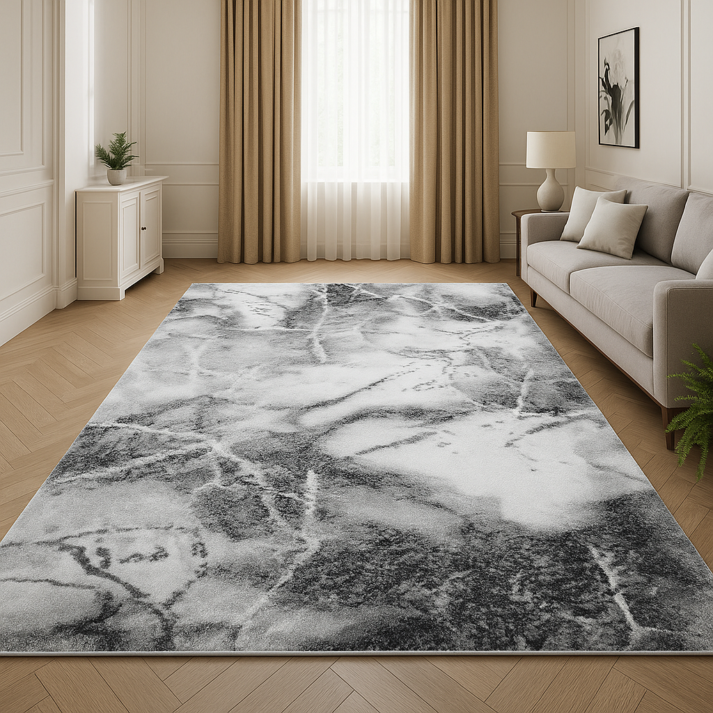 Marmara Sandstone carpet with dense texture, double grey