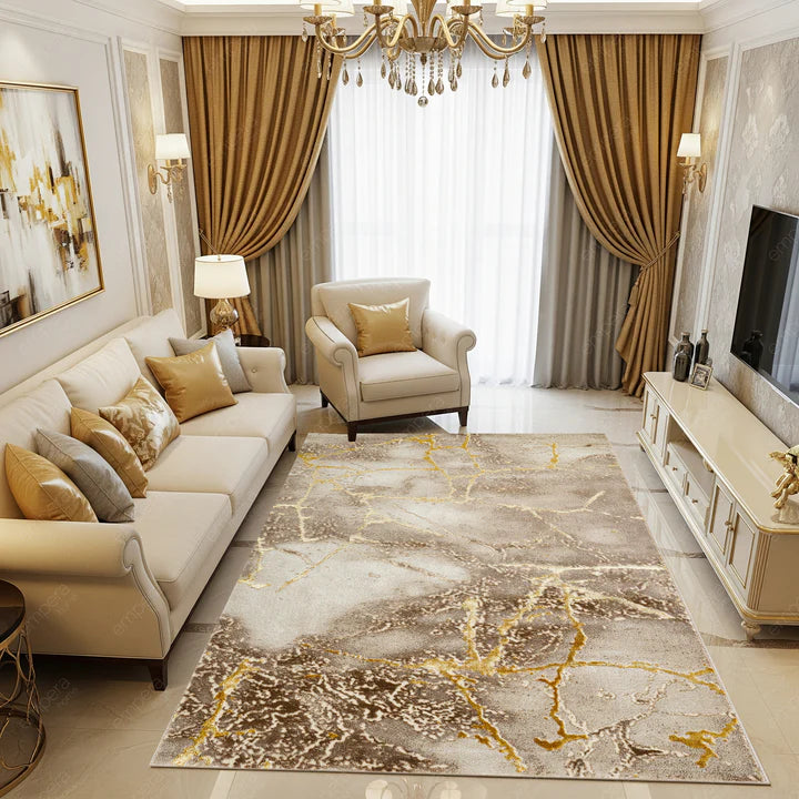 Marmara carpet, dense fabric, premium texture, Beige Gold